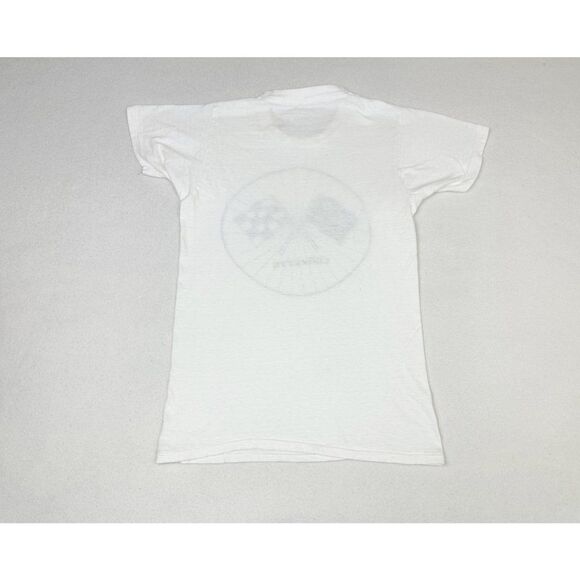 Vintage Corvette T-Shirt White Small Racing Cars Single Stitch - Picture 3 of 9